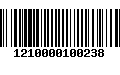 Código de Barras 1210000100238