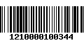 Código de Barras 1210000100344