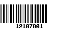 Código de Barras 12107001