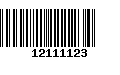 Código de Barras 12111123