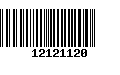 Código de Barras 12121120