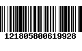 Código de Barras 121805800619928