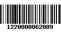 Código de Barras 1220000062009