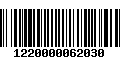 Código de Barras 1220000062030