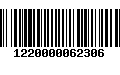 Código de Barras 1220000062306