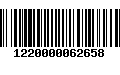 Código de Barras 1220000062658