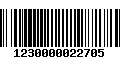 Código de Barras 1230000022705