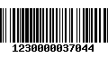 Código de Barras 1230000037044