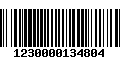 Código de Barras 1230000134804