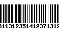 Código de Barras 1231131235141237131242