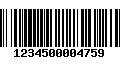 Código de Barras 1234500004759