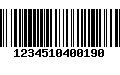 Código de Barras 1234510400190