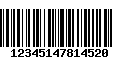 Código de Barras 12345147814520