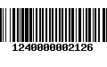 Código de Barras 1240000002126