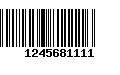 Código de Barras 1245681111