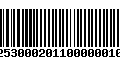 Código de Barras 12530002011000000100