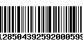 Código de Barras 128504392592000599