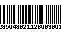 Código de Barras 12850480211260030018