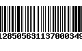 Código de Barras 128505631137000349