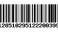 Código de Barras 128510295122200399