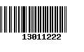 Código de Barras 13011222