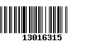 Código de Barras 13016315