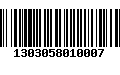 Código de Barras 1303058010007