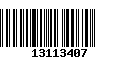 Código de Barras 13113407