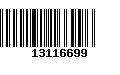 Código de Barras 13116699