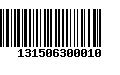 Código de Barras 131506300010