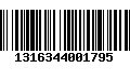 Código de Barras 1316344001795