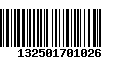 Código de Barras 132501701026