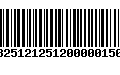 Código de Barras 13251212512000001508