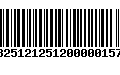 Código de Barras 13251212512000001578