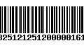 Código de Barras 13251212512000001613