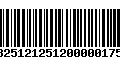 Código de Barras 13251212512000001753