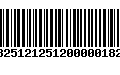 Código de Barras 13251212512000001824