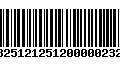 Código de Barras 13251212512000002321