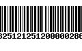 Código de Barras 13251212512000002860