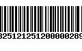 Código de Barras 13251212512000002896