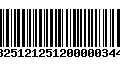 Código de Barras 13251212512000003443