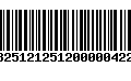 Código de Barras 13251212512000004220