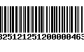 Código de Barras 13251212512000004633