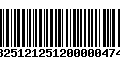 Código de Barras 13251212512000004746