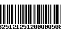 Código de Barras 13251212512000005086