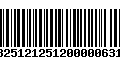 Código de Barras 13251212512000006318