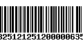 Código de Barras 13251212512000006357