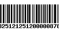 Código de Barras 13251212512000008787