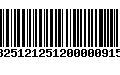 Código de Barras 13251212512000009154