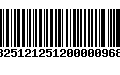 Código de Barras 13251212512000009689